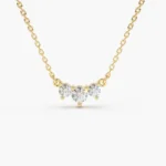 925 Silver Classic Trio Diamond Necklace - Image 8