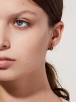 925 Silver Octagon Hoop Earrings - Image 3