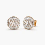 925 Silver Baguette Diamond Statement Earrings - Image 5
