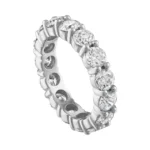 925 Silver Round Diamond Eternity Band - Image 5