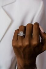 925 Silver 3.00Ct Radiant Cut Diamond Engagement Ring - Image 2