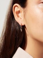 925 Silver Lightning Bolt Earring