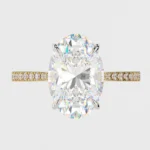 925 Silver 7.00Ct Oval Cut Diamond Engagement Ring - Image 4