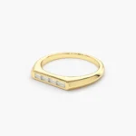 925 Silver Baguette Stackable Ring - Image 3