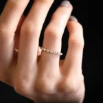 925 Sterling Silver Diamond Guideline CZ Band Ring