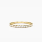 925 Silver Full Eternity Petite Diamond Ring - Image 4