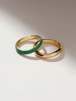 925 Silver Lille Green Ring - Image 4