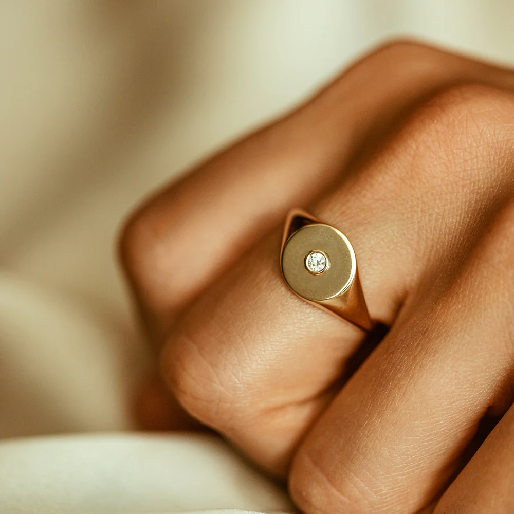 400548_ca34dfd608bd4790a3c73ad45ae0819emv2.webp 925 Silver Diamond Pinky Signet Ring - Image 1