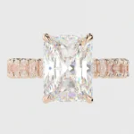 925 Silver 3.00Ct Radiant Cut Diamond Engagement Ring - Image 6