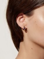 925 Silver Octagon Hoop Earrings - Image 2