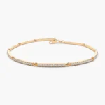 9235 Silver Stackable Diamond Bar Bracelet - Image 6