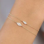 925 Silver Diamond Evil Eye Bracelet - Image 7