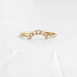 925 Sterling Silver Three-Row Diamond Stack Ring