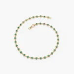 925 Silver Emerald Tennis Bracelet - Image 5