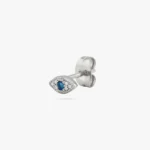 925 Silver Pave Evil Eye Stud - Image 4