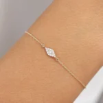 925 Silver Diamond Evil Eye Bracelet - Image 5