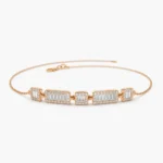 925 Silver Baguette and Round Diamond Bracelet - Image 2