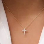 925 Silver Diamond Cross Necklace - Image 2