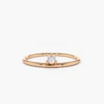 925 Silver Single Floating Diamond Ring