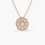 925 Silver Floral Diamond Pendant - Image 5