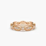 925 Silver Vintage Art Deco Diamond Eternity Ring - Image 6