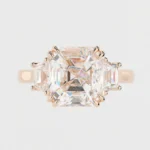 925 Silver 4.25Ct Asscher Cut Diamond Engagement Ring - Image 4