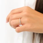 925 Silver Round Diamond Unique Wedding Ring - Image 2