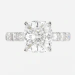 925 Silver 2.00Ct Cushion Cut Diamond Engagement Ring - Image 6