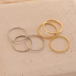 925 Silver Ultra Thin Stacking Rings Set - Image 3
