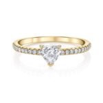 925 Silver Heart Diamond Ring