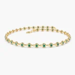 925 Silver Emerald Tennis Bracelet - Image 2