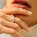 925 Silver Baguette Diamond Stacking Ring - Image 3