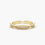 925 Silver Art Deco Graduating Diamond Full Eternity Ring - Image 2