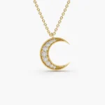 925 Silver Moon Diamond Necklace - Image 6