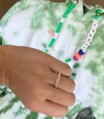 925 Silver Baguette Wave Diamond Ring - Image 2