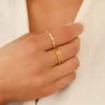 925 Silver Rainbow Enamel Evil Eye Ring - Image 3