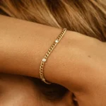 925 Silver Cuban Link Diamond Bracelet - Image 3
