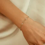 925 Silver Cuban Link Diamond Bracelet