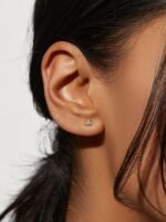 925 Silver Trio Diamond Stud Earrings