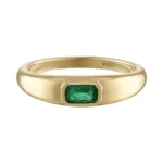925 Silver Emerald Dome Ring - Image 2