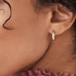 925 Silver Star Minimal Diamond Hoops - Image 3