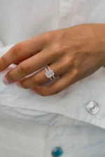 925 Silver 3.00Ct Cushion Cut Diamond Engagement Ring - Image 3