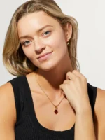 925 Silver Nina Heart Hoops - Image 2