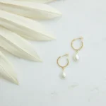 925 Silver Margot Pearl Hoops - Image 4