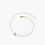 925 Silver Diamond Flower Charm Bracelet - Image 2