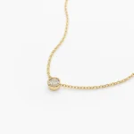 925 Silver Diamond Solitaire Necklace - Image 4