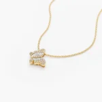 925 Silver Baguette Diamond Butterfly Necklace - Image 6
