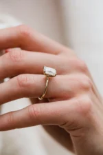 925 Silver 2.50Ct Rediant Cut Diamond Engagement Ring - Image 3