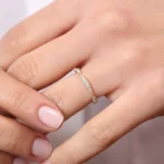 925 Silver Art Deco Graduating Diamond Full Eternity Ring - Image 6