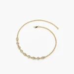 925 Silver Bezel Set Diamond Bracelet - Image 7